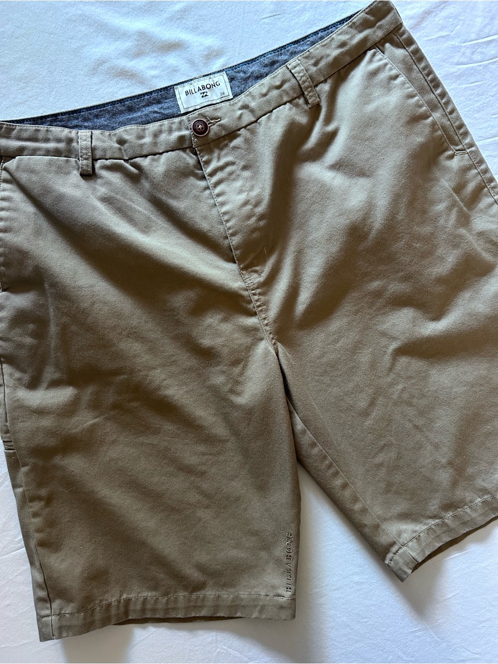 Billabong Men’s Khaki Chino Walkshort Shorts 38 Tan 9” Inseam